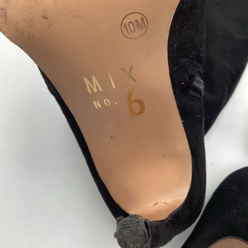 Mix No. 6 Women's Black Slouch Booties‎ Size 10M Mid-Calf Pointed Toe